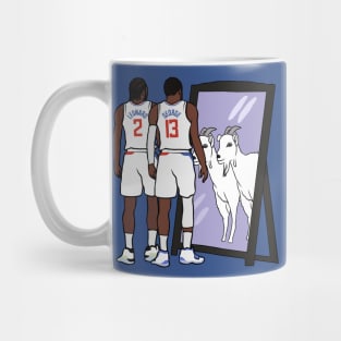 Kawhi Leonard and Paul George Mirror GOATs Mug